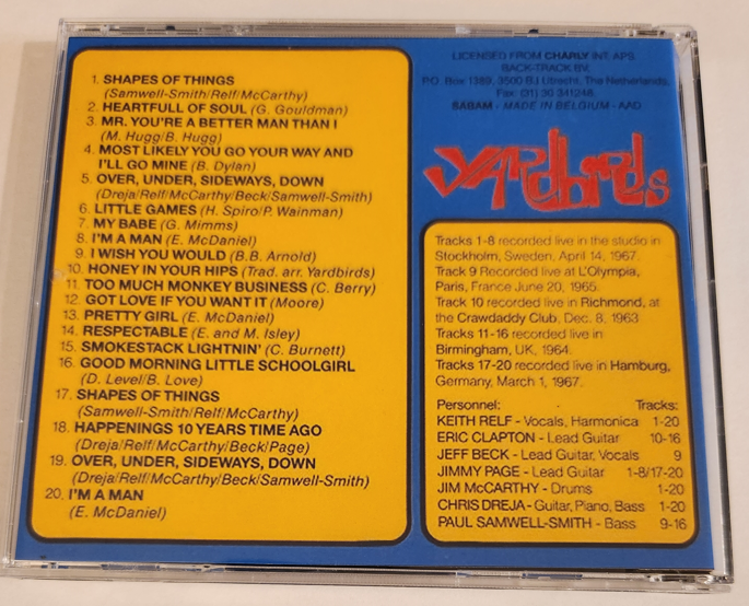 The Yardbirds: The Live Saga 1963-1967 - Live Concerts Compilation (2 Separate CDs) - Image 2