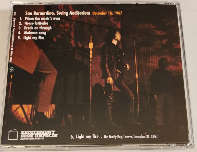 The Doors: Swing Auditorium, San Bernardino, December 16, 1967 Live Concert (1CD) - Image 2