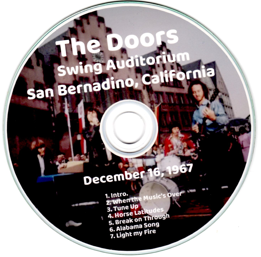 The Doors: Swing Auditorium, San Bernardino, December 16, 1967 Live Concert (1CD) - Image 3