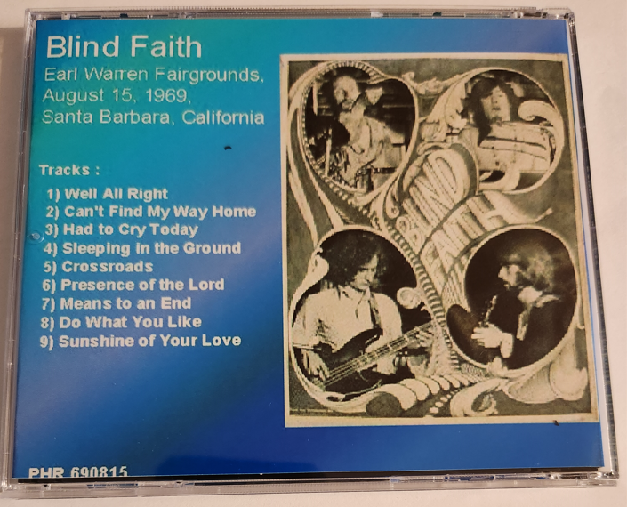 Blind Faith: Santa Barbara: Complete Earl Warren Showgrounds, Santa Barbara, CA August 15, 1969 Live Concert (1CD) - Image 2