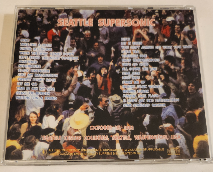 Rolling Stones: Seattle Supersonic - The Kingdome, Seattle, WA October 15, 1981 Live Concert (2CD) - Image 2