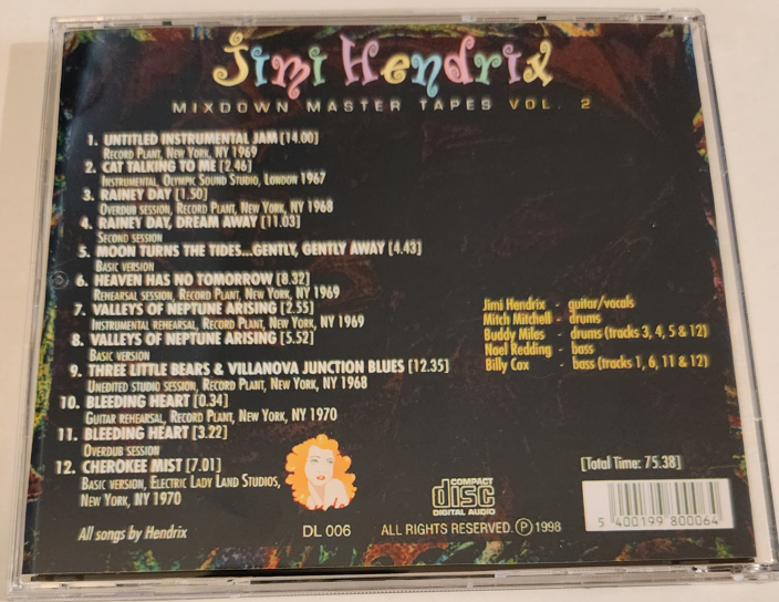 Jimi Hendrix: Mixdown Master Tapes Volumes 1 - 4 Various studio jams and outtakes 1967 - 1970 (4Single CDs) - Image 5