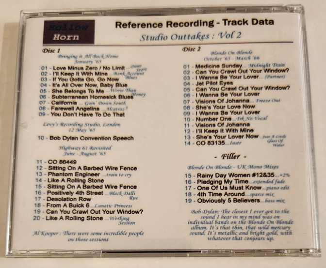 Bob Dylan: Now Your Mouth Cries Wolf Studio Outtakes Sessions Series Volume 2 (2CD) - Image 2