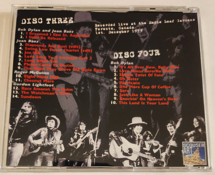 Bob Dylan: Maple Leaf Gardens, Toronto, Canada December 1, 1975 Live Concert (2 Double CDs=4CD) - Image 6