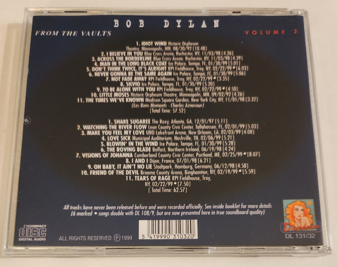 Bob Dylan: From The Vaults Volume 2 - Live Concert Compilation 1992-1999 (2CD) - Image 2