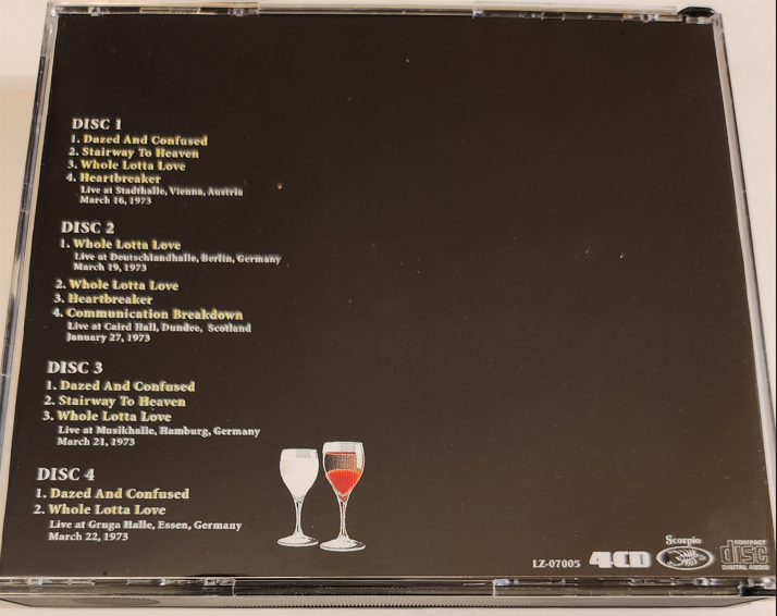 Led Zeppelin: A Soundboard Platter - Austria 3-16-73 + Germany 3-19-73 + Scotland 1-27-73 + Germany 3-21-73 Live Concerts (4CD) - Image 2