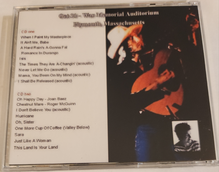 Bob Dylan: War Memorial Auditorium, Plymouth, MA October 31, 1975 Live Concert (2CD) - Image 2