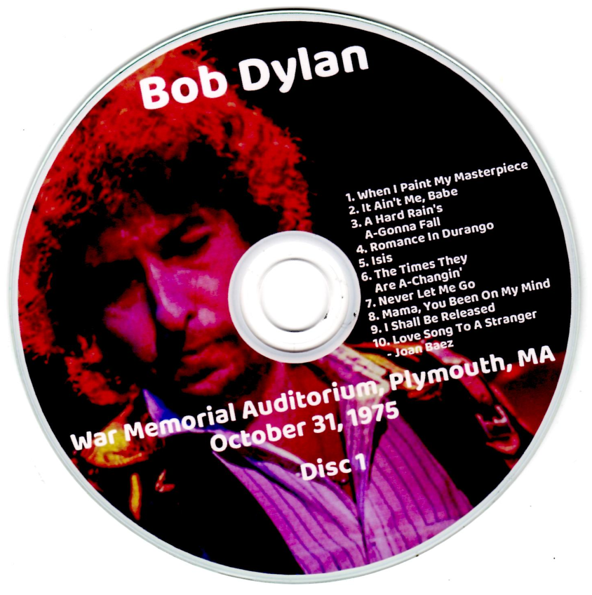 Bob Dylan: War Memorial Auditorium, Plymouth, MA October 31, 1975 Live Concert (2CD) - Image 3