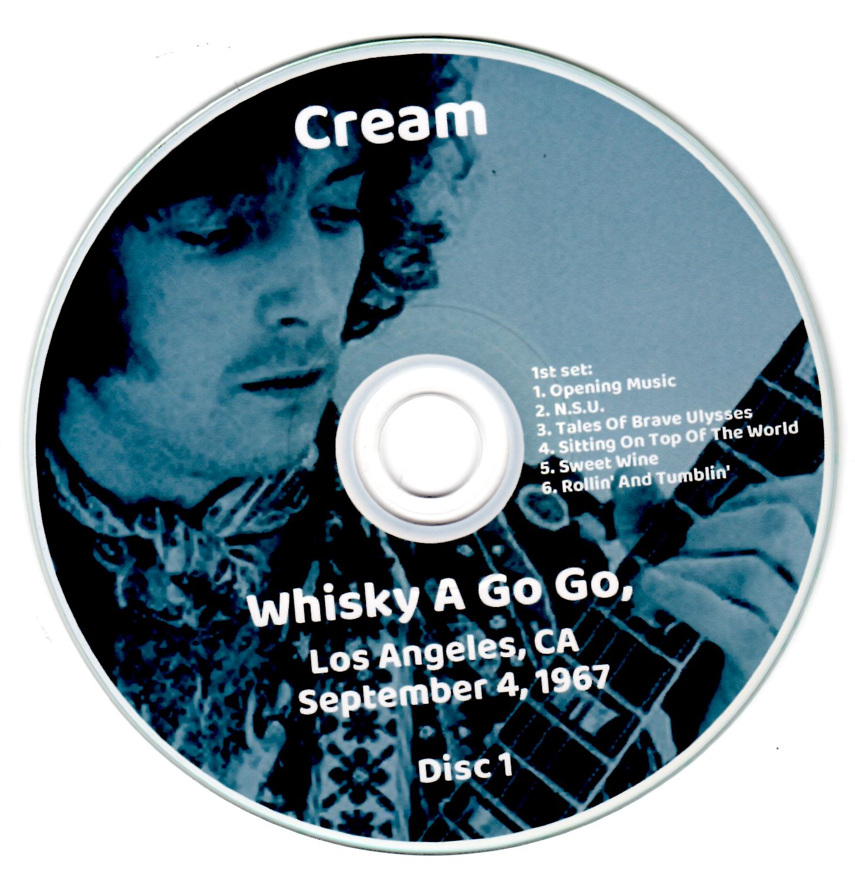 Cream: Whisky A Go Go, Los Angeles, CA September 4, 1967 Live Concert (2CD) - Image 3