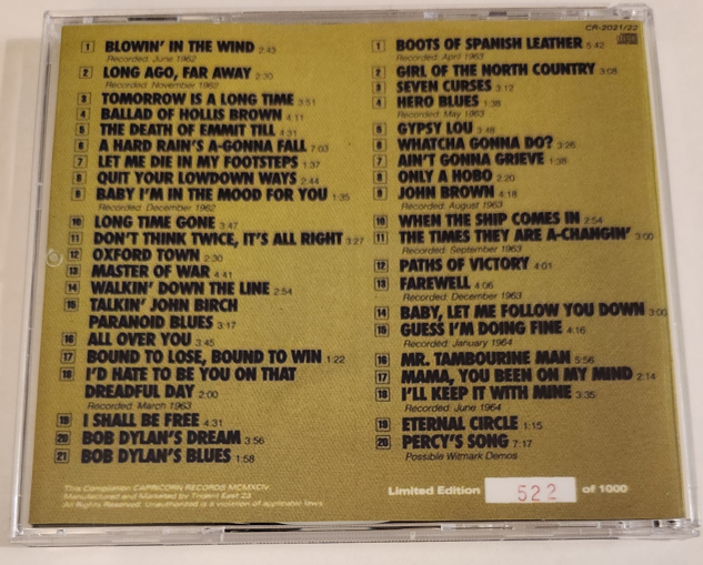 Bob Dylan - The Witmark Years - 1962-1964 - Studio Sessions Outtakes Demos (2CD) - Image 2