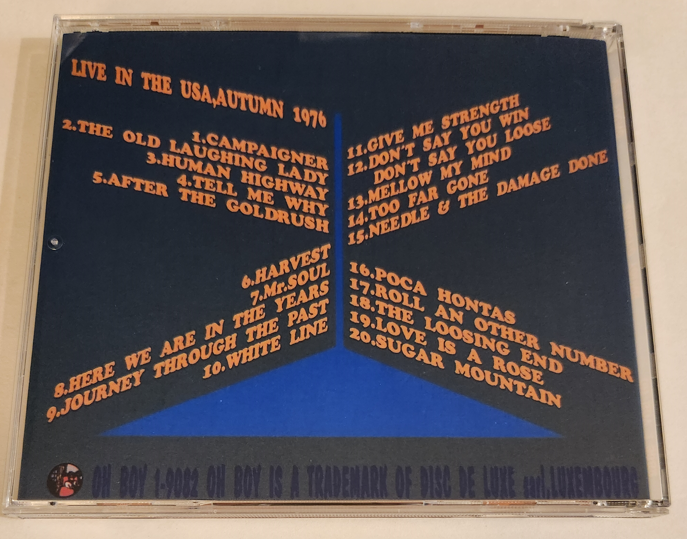 Neil Young: Acoustic Young: Joel Bernstein Tapes - 1976 Compilation Tape Live Concert Compilation (1CD) - Image 2