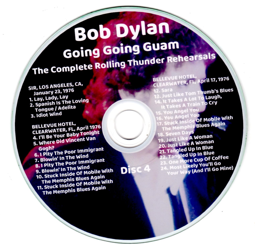 Bob Dylan: Going Going Guam - The Complete Rolling Thunder Rehearsals Studio Sessions, Outtakes (2 Double CDs=4CD) - Image 8
