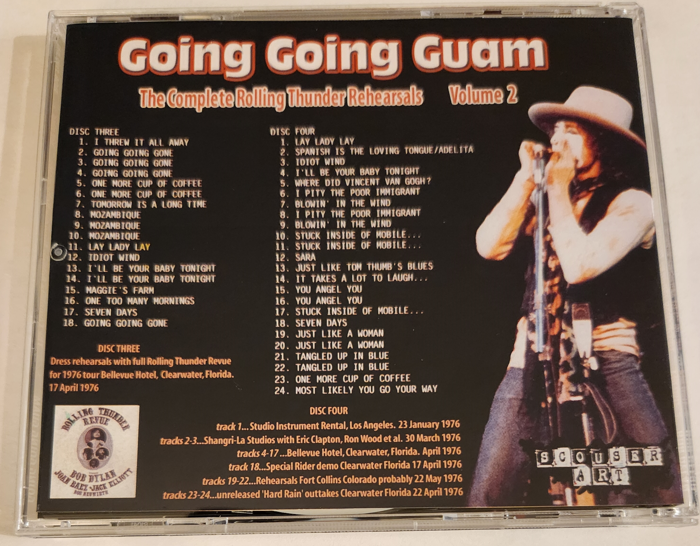 Bob Dylan: Going Going Guam - The Complete Rolling Thunder Rehearsals Studio Sessions, Outtakes (2 Double CDs=4CD) - Image 6
