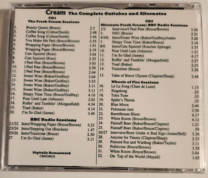 Cream: The Complete Outtakes And Alternates Studio Sessions, Demos (2CD) - Image 2