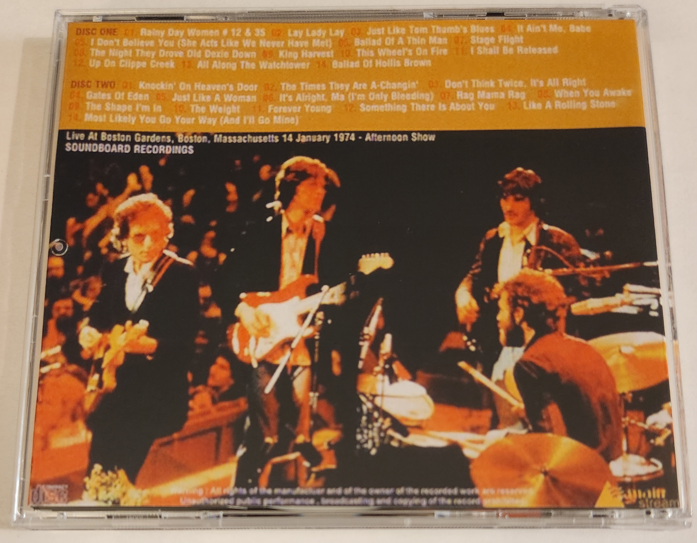 Bob Dylan: The Great Resurrection Boston Gardens, Boston, MA January 14, 1974 - afternoon Live Concert (2CD) - Image 2