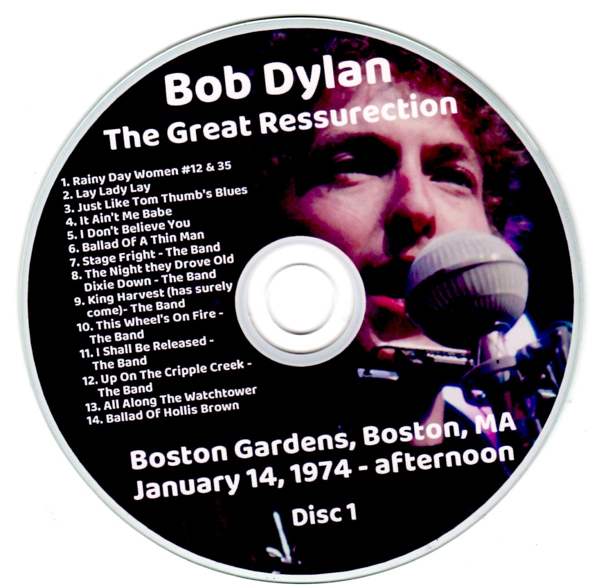 Bob Dylan: The Great Resurrection Boston Gardens, Boston, MA January 14, 1974 - afternoon Live Concert (2CD) - Image 3