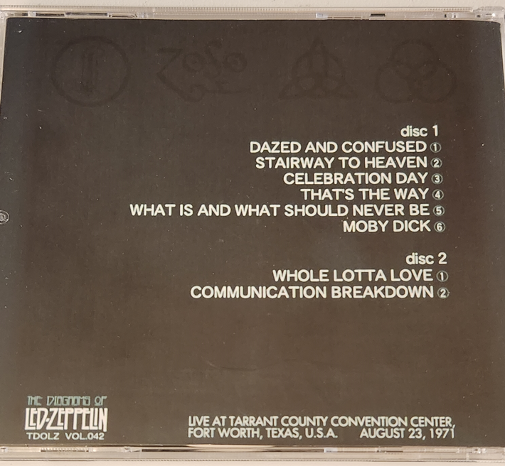 Led Zeppelin: Hot August Night - Tarrant County Convention Center, Fort Worth, TX August 23, 1971 Live Concert (2CD) - Image 2