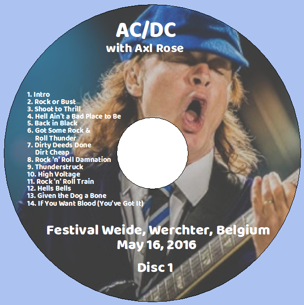 AC/DC: with Axl Rose Festival - Weide, Werchter, Belgium May 16, 2016 Live Concert (2CD) - Image 3