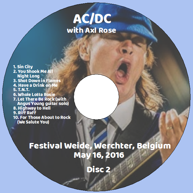 AC/DC: with Axl Rose Festival - Weide, Werchter, Belgium May 16, 2016 Live Concert (2CD) - Image 4