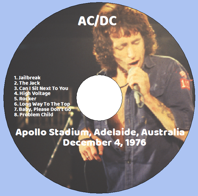AC/DC: Apollo Stadium, Adelaide, Australia December 4, 1976 Live Concert (1CD) - Image 3