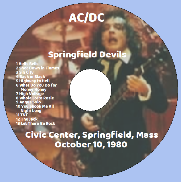 AC/DC: Springfield Devils Civic Center, Springfield, Mass October 10, 1980 Live Concert (1CD) - Image 3