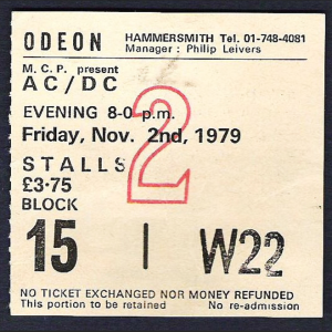 AC/DC: Hammersmith Odeon, London November 2, 1979 Live Concert (2CD)