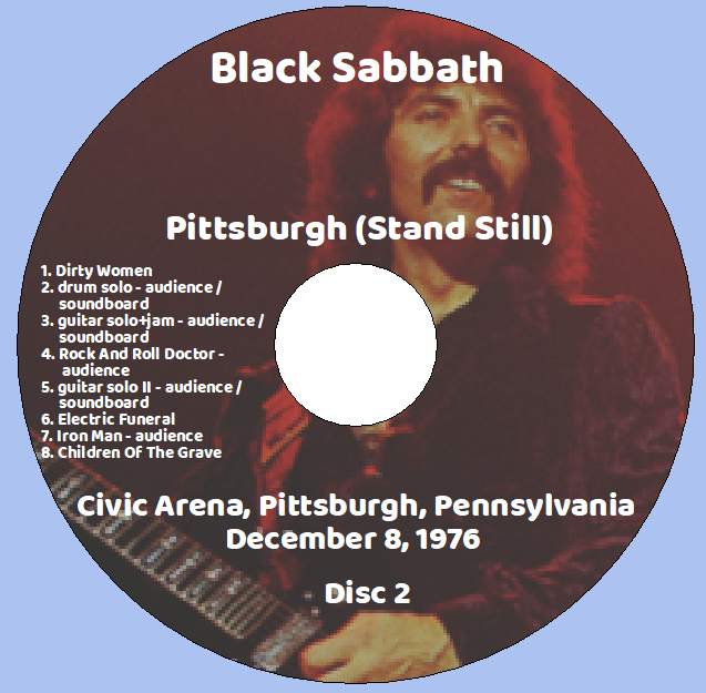 Black Sabbath: Pittsburgh (Stand Still) - Civic Arena, Pittsburgh, Pennsylvania December 8, 1976 Live Concert (2CD) - Image 4