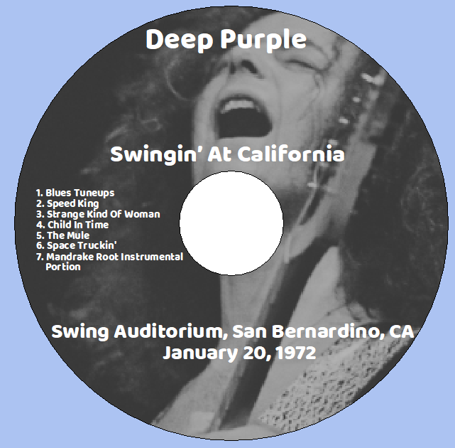 Deep Purple: Swingin’ At California - Swing Auditorium, San Bernardino, CA January 20, 1972 (1CD) - Image 3