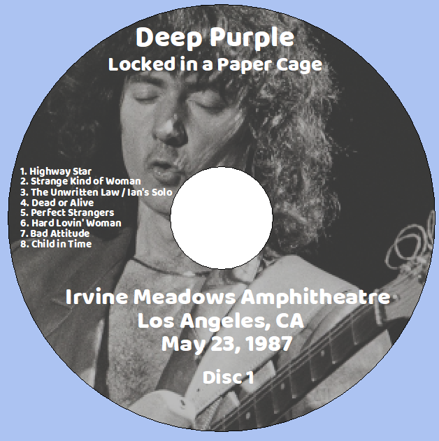 Deep Purple: Locked in a Paper Cage - Irvine Meadows Amphitheatre, Los Angeles, CA May 23, 1987 Live Concert (2CD) - Image 3