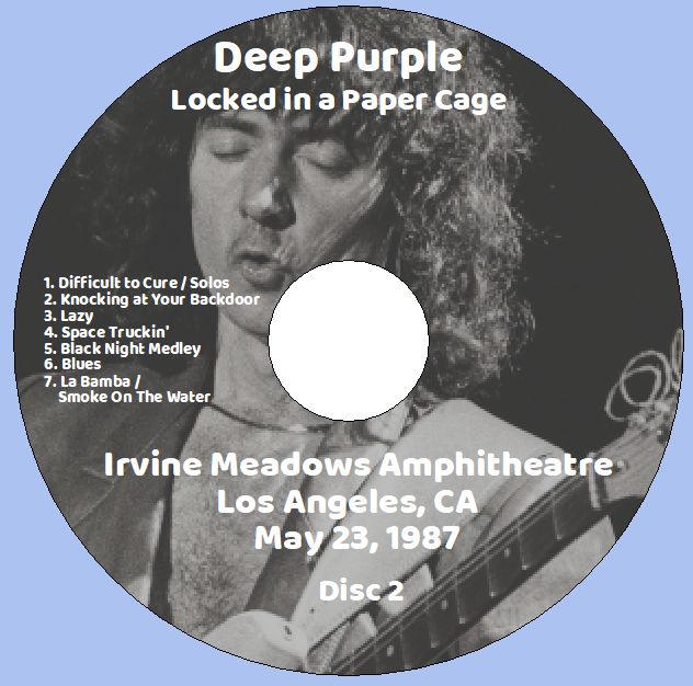 Deep Purple: Locked in a Paper Cage - Irvine Meadows Amphitheatre, Los Angeles, CA May 23, 1987 Live Concert (2CD) - Image 4