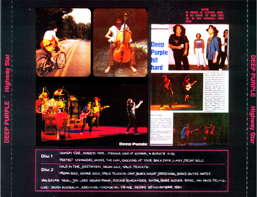 Deep Purple: Highway Stars - Memorial Drive, Adelaide, Australia November 30, 1984 Live Concert (2CD) - Image 2
