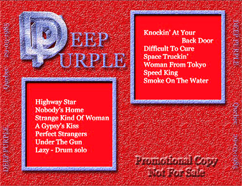 Deep Purple: Colisee de Quebec, Quebec City, Canada March 29, 1985 Live Concert (2CD) - Image 2