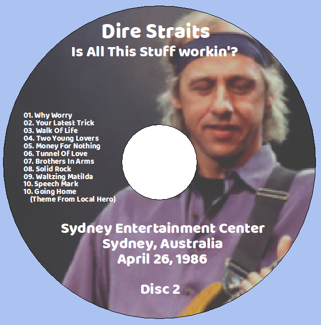 Dire Straits: Is All This Stuff workin'? - Sydney Entertainment Center, Sydney, Australia April 26, 1986 Live Concert (2CD) - Image 4