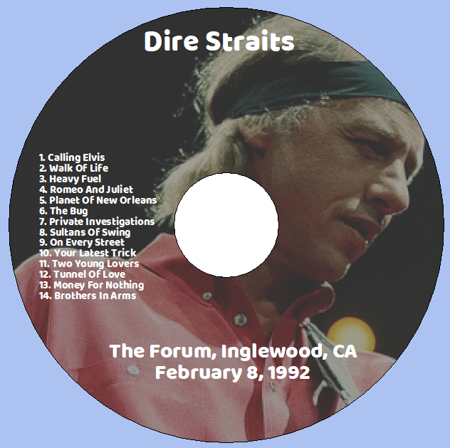 Dire Straits: The Forum, Inglewood, CA February 8, 1992 Live Concert (1CD) - Image 3