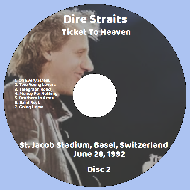 Dire Straits: Ticket To Heaven - St. Jacob Stadium, Basel, Switzerland June 28, 1992 Live Concert (2CD) - Image 4