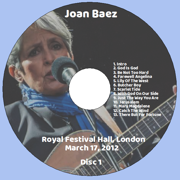 Joan Baez: Royal Festival Hall, London March 17, 2012 Live Concert (2CD) - Image 3