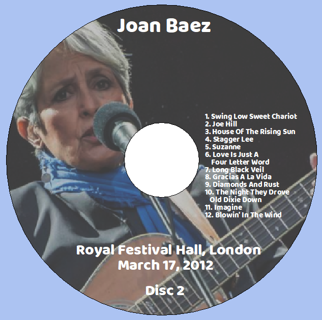 Joan Baez: Royal Festival Hall, London March 17, 2012 Live Concert (2CD) - Image 4