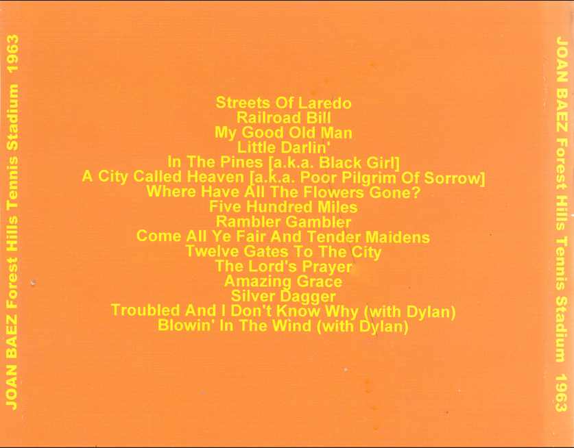 Joan Baez: Forest Hills Tennis Stadium, New York August 17, 1963 Live Concert (1CD) - Image 2