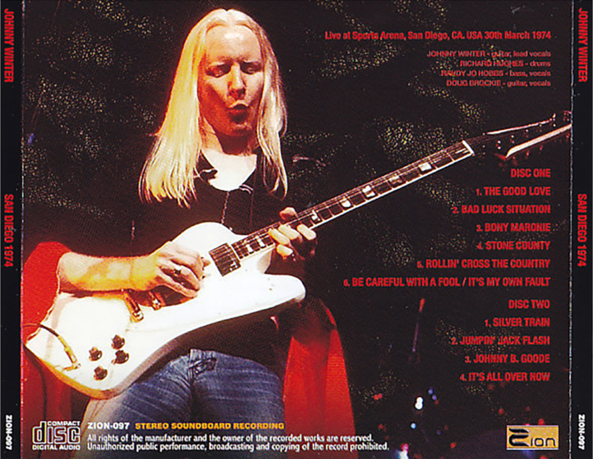 Johnny Winter: San Diego 1974 - San Diego Sports Arena, San Diego, CA March 30, 1974 Live Concert (2CD) - Image 2