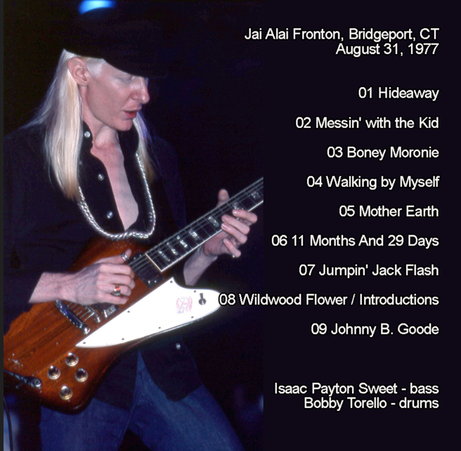 Johnny Winter: Jai Alai Fronton, Bridgeport, CT August 31, 1977 Live Concert (1CD) - Image 2