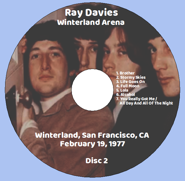 The Kinks: Winterland Arena - KSAN-FM broadcast Winterland, San Francisco, CA February 19, 1977 Live Concert (2CD) - Image 4