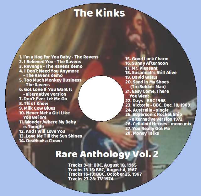 The Kinks: Rare Anthology Vol. 2 Live Concerts, Studio Sessions, Outtakes (1CD) - Image 3