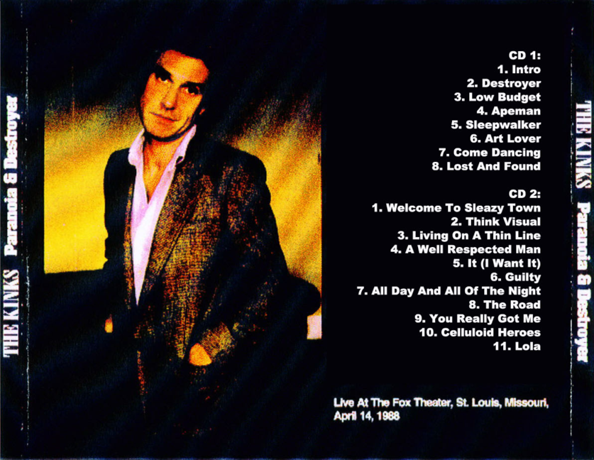 The Kinks: Fox Theatre, St. Louis, MO April 14, 1988 Live Concert (2CD) - Image 2