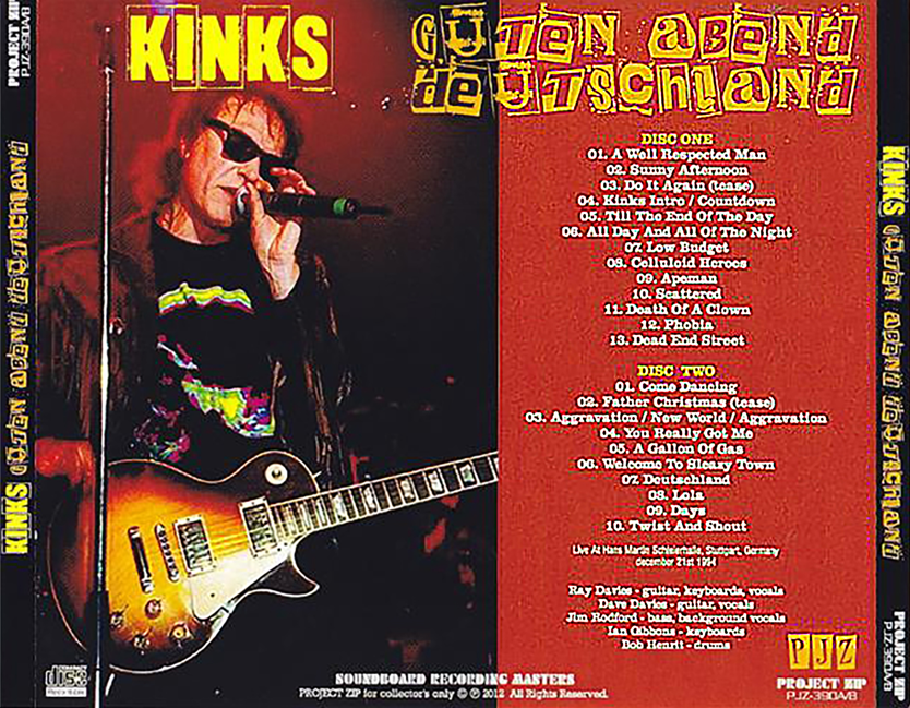 The Kinks: Schleyerhalle, Stuttgart, Germany December 21, 1994 Live Concert (2CD) - Image 2