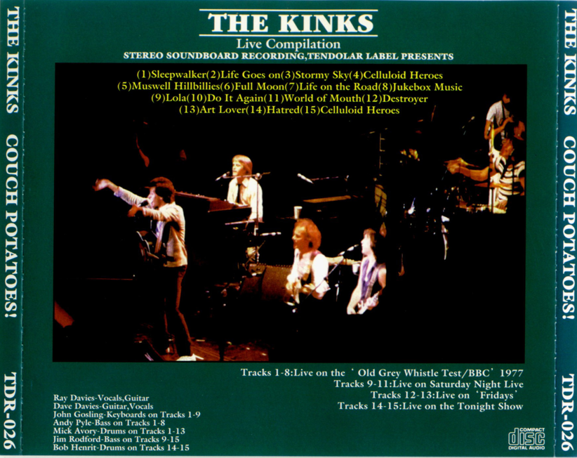 The Kinks: Couch Potatoes! - Live on TV Concert Studio Sessions (1CD) - Image 2