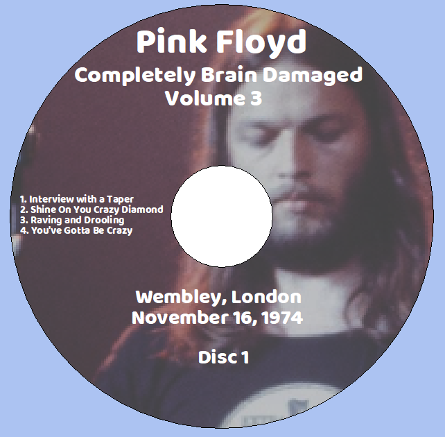 Pink Floyd: Completely Brain Damaged. Volume 3 - Wembley, London November 16, 1974 Live Concert (2CD) - Image 3