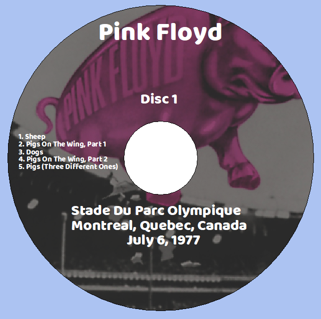 Pink Floyd: Stade Du Parc Olympique, Montreal, Quebec, Canada July 6, 1977 Live Concert (3CD) - Image 3