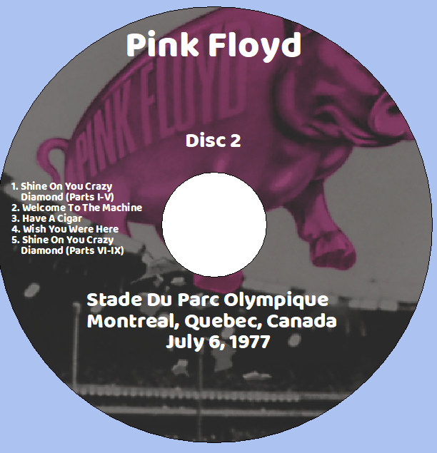 Pink Floyd: Stade Du Parc Olympique, Montreal, Quebec, Canada July 6, 1977 Live Concert (3CD) - Image 4
