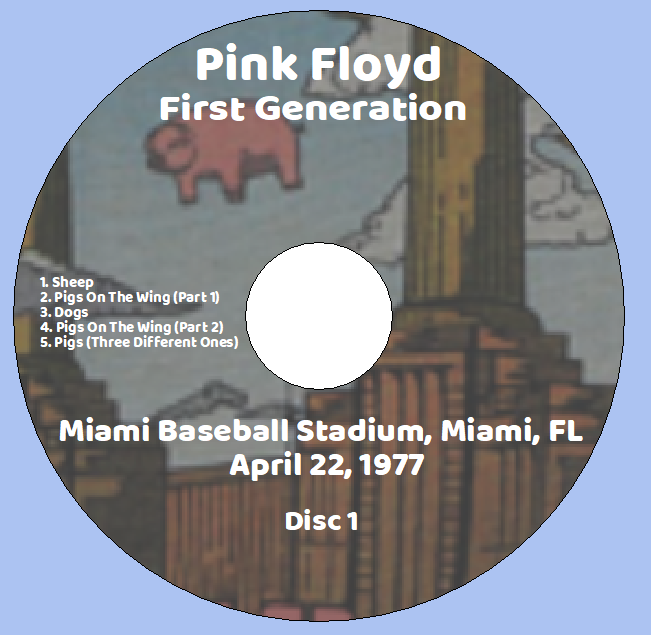 Pink Floyd: First Generation - Miami Baseball Stadium, Miami, FL April 22, 1977 Live Concert (2CD) - Image 3