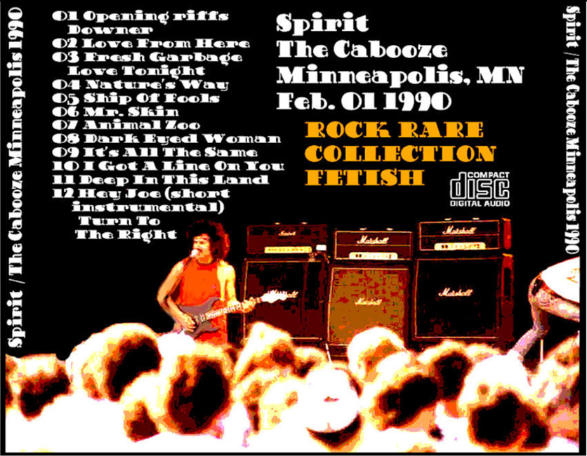 Spirit: The Cabooze, Minneapolis, MN February 1, 1990 Live Concert (1CD) - Image 2